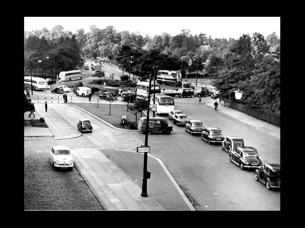 The junction of Broadgate (left) Strand Road (right) and Fishergate Hill in the foreground in 1957