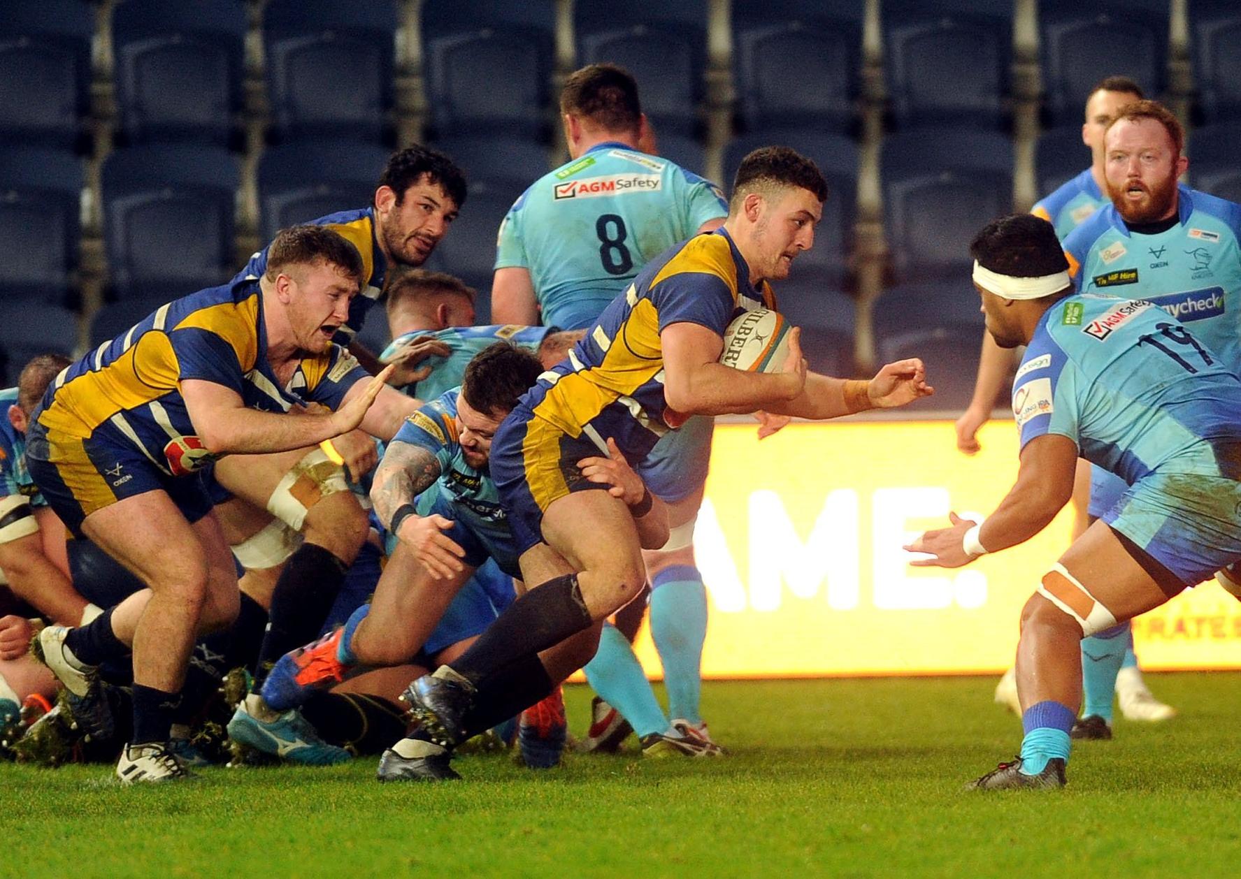 Guy Grham tries to break free from the base of a scrum. PIC: Steve Riding