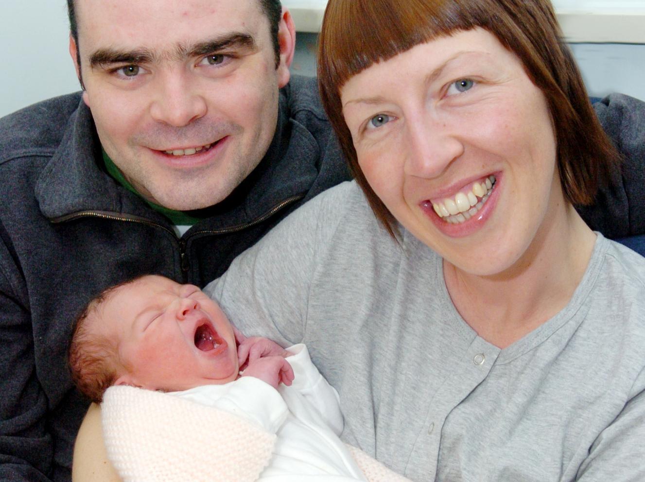 Monica and Luke Dickson with baby Elsie.