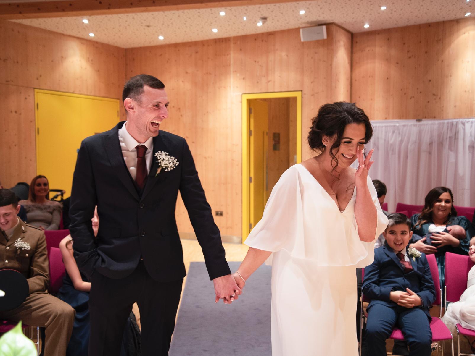Stephen Hampton and Gemma Hogg chose The Wedding Chapel in Blackpool for their marriage ceremony
