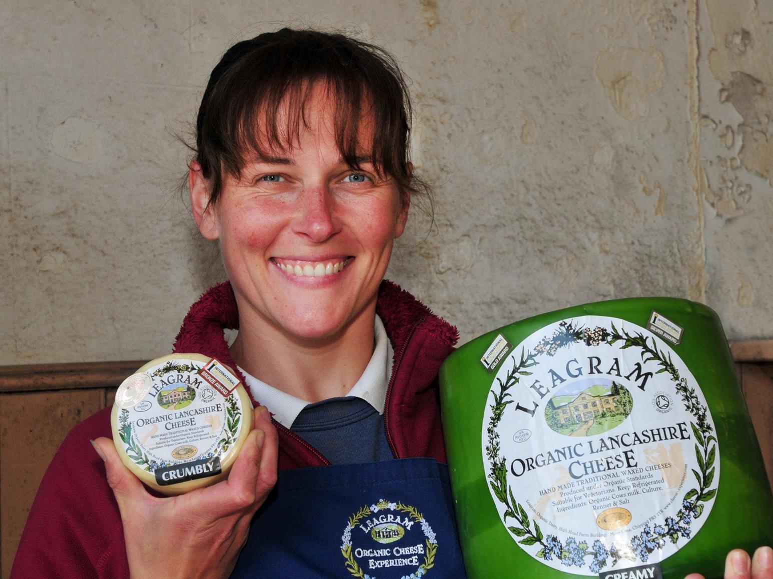 Leagram Organic Dairy, in Chipping, creates a range of cheeses including the native creamy and crumbly Lancashire, together with a mild cheddar, a buttery Double Gloucester, a smooth Red Leicester, numerous creamy goats and sheeps cheeses.