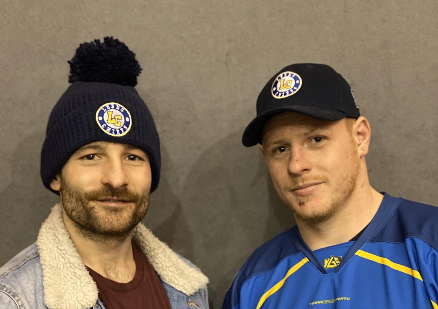 Leeds Chiefs' player-coach sam Zajac, left, with Ashley Calvert. Picture courtesy of Leeds Chiefs.