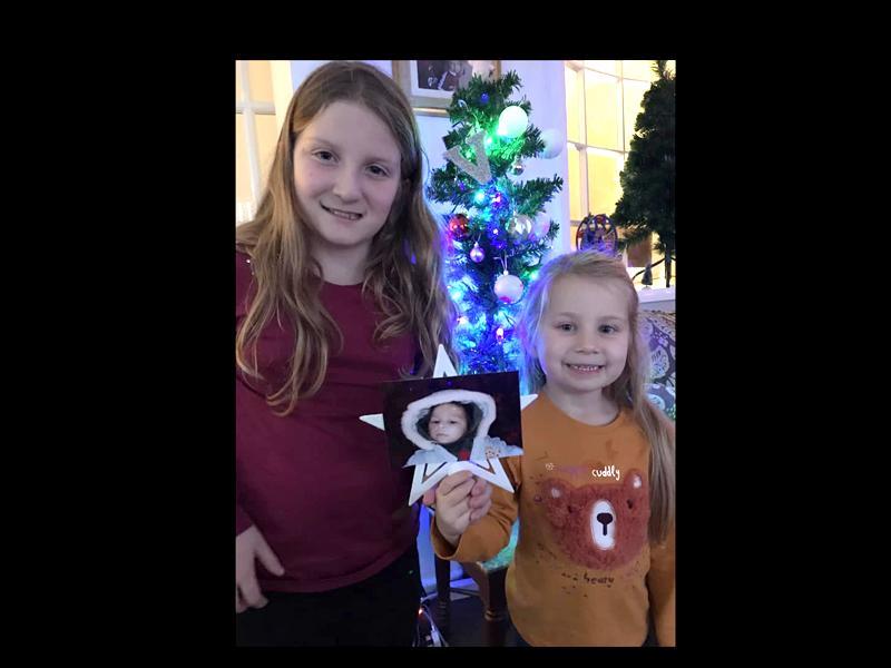 Millie and Verity with their brother Alfie as the star.Alfie passed away 9 years ago and we always call him our shining star