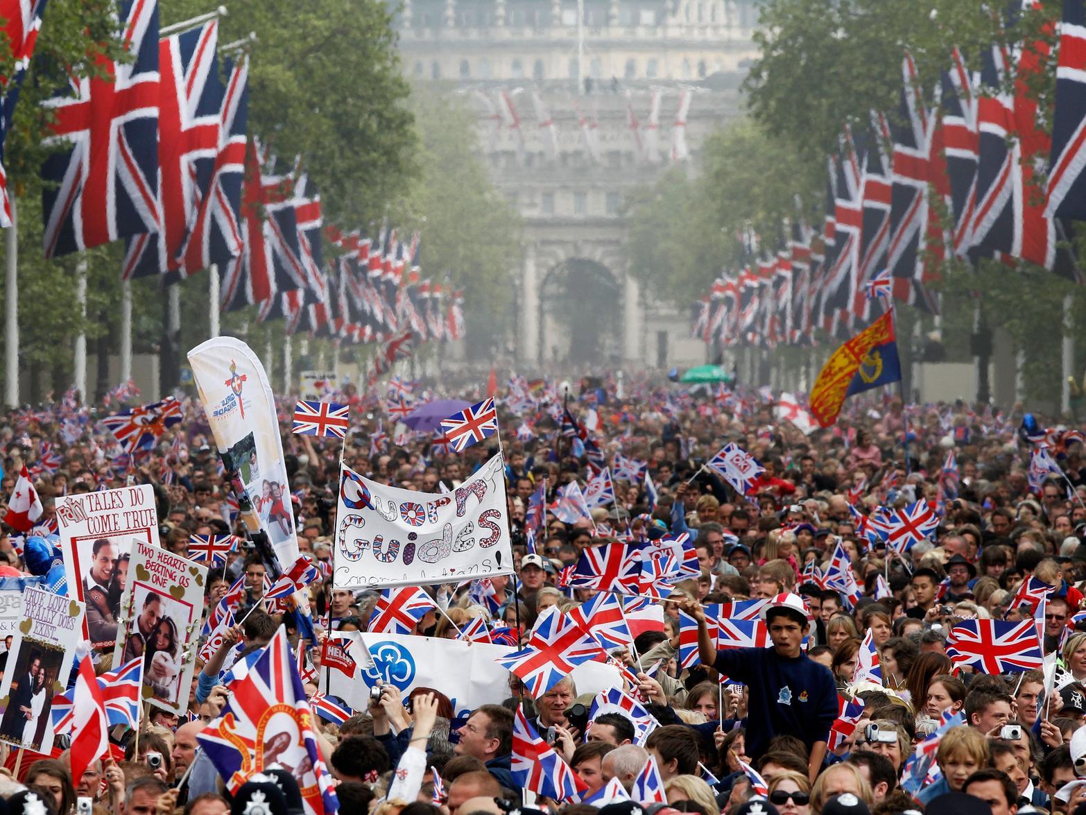 Union flags were fluttering and streets across the country were closed off for community parties as Prince William tied the knot with Kate Middleton at Westminster Abbey.