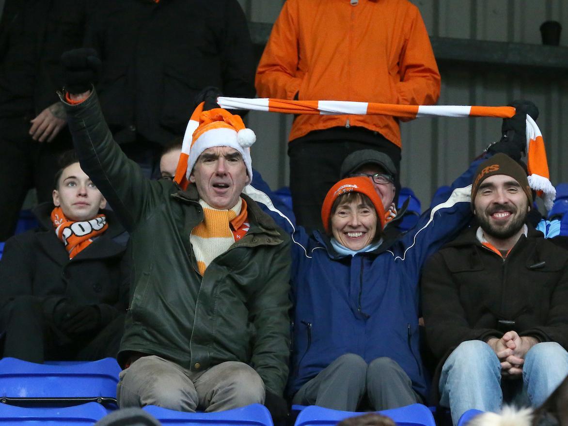 1,667 Blackpool fans made the trip to Prenton Park