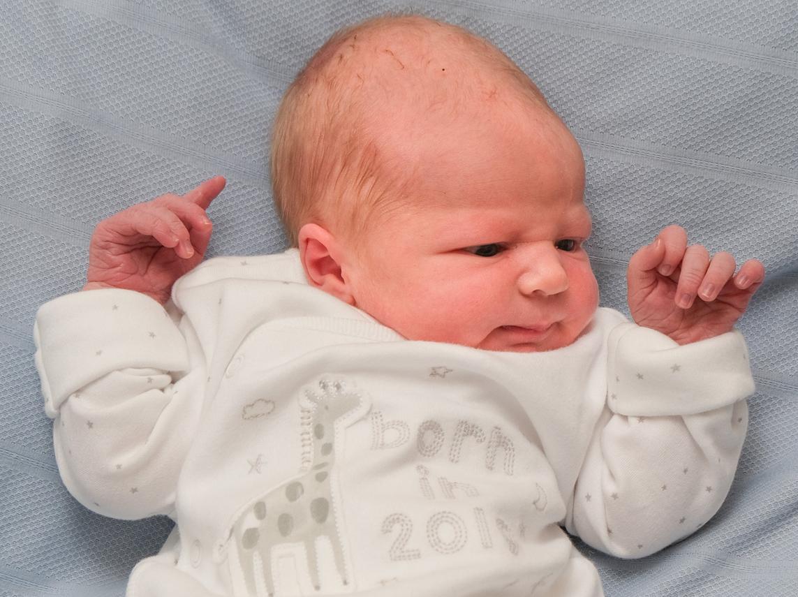 Alfie Thomas Kearns was born at Royal Preston Hospital on November 14 at 7.15pm, weighing 7lb 13oz.