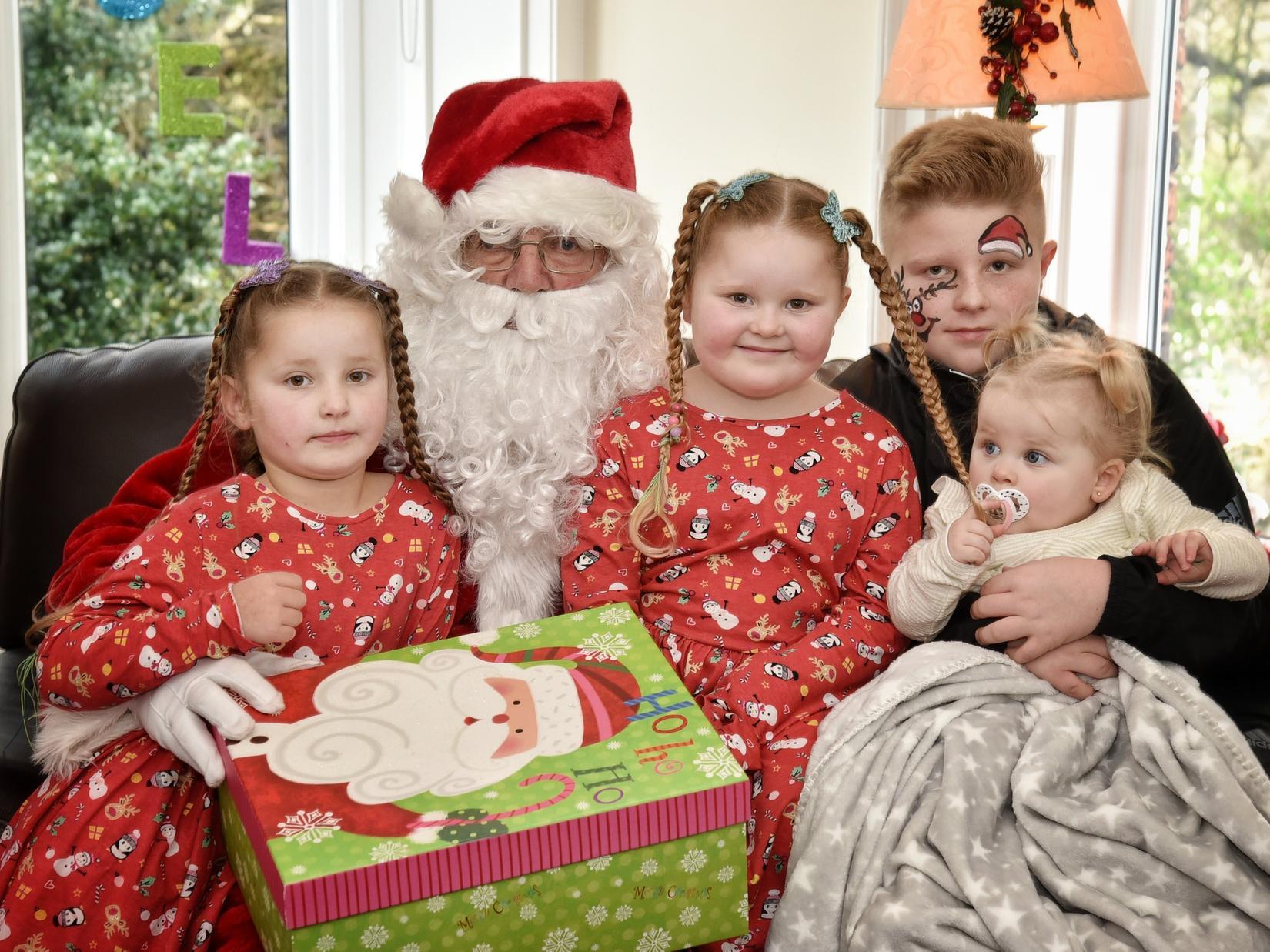 The Clewes family meet Father Christmas