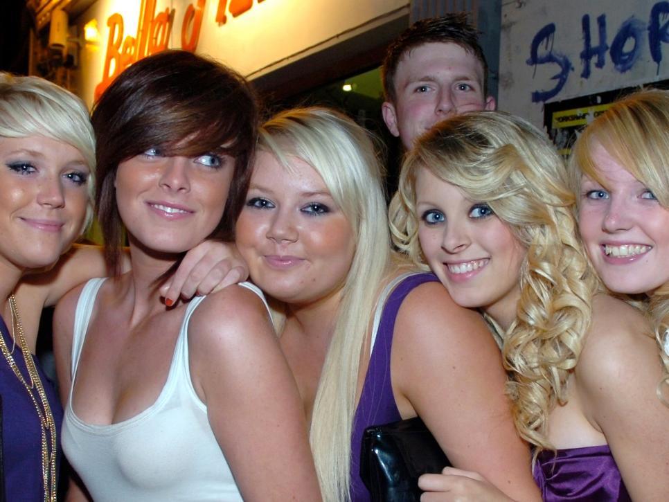 Emma, Seani, Becky, Lauren, Amy and Karl in 2008.