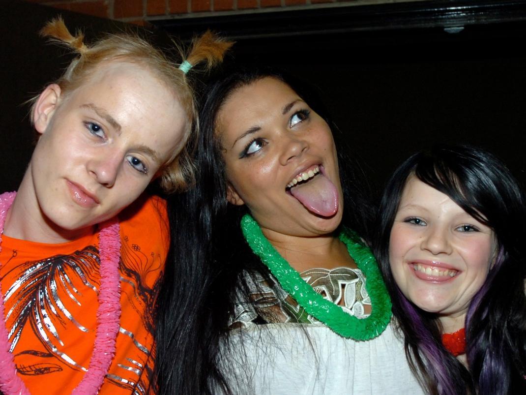 Mathew, Kirsty and Maz on a night out in 2008.