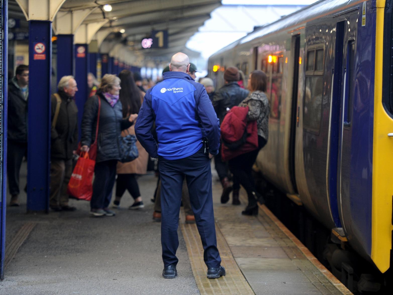 A Northern train at Harrogate station