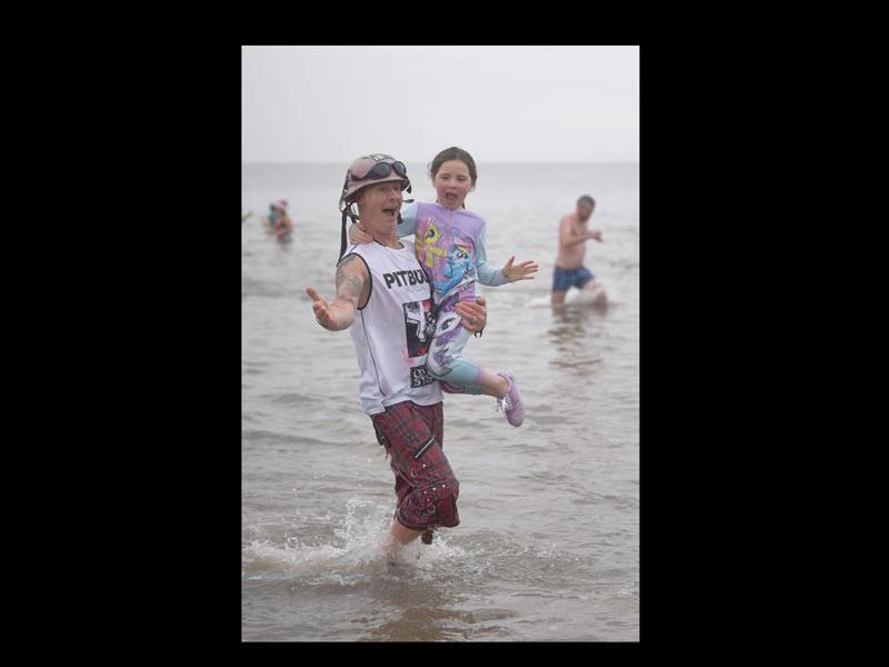 New Year's Day dip in Fleetwood