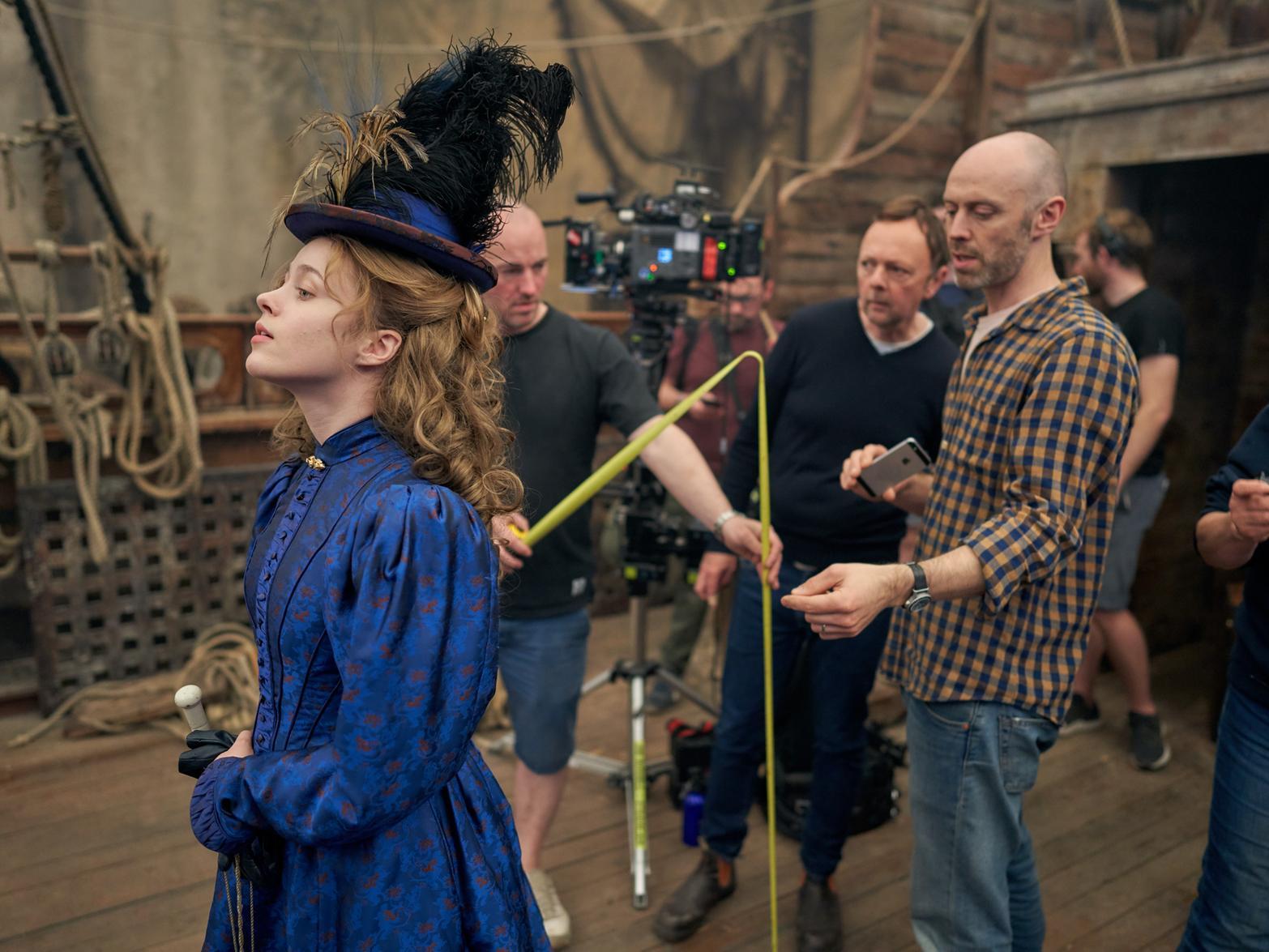 Behind the scenes, showing Dorabella (Lily Dodsworth-Evans). (C) Hartswood Films - Photographer: Robert Viglasky