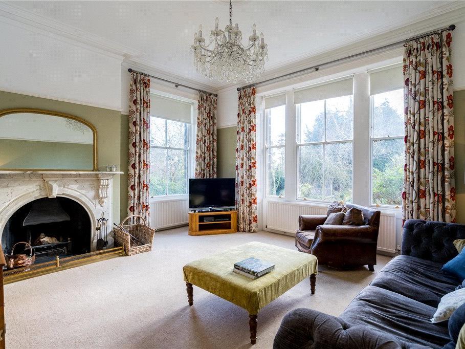 There is also a second drawing room to relax in, complete with large fireplace.
