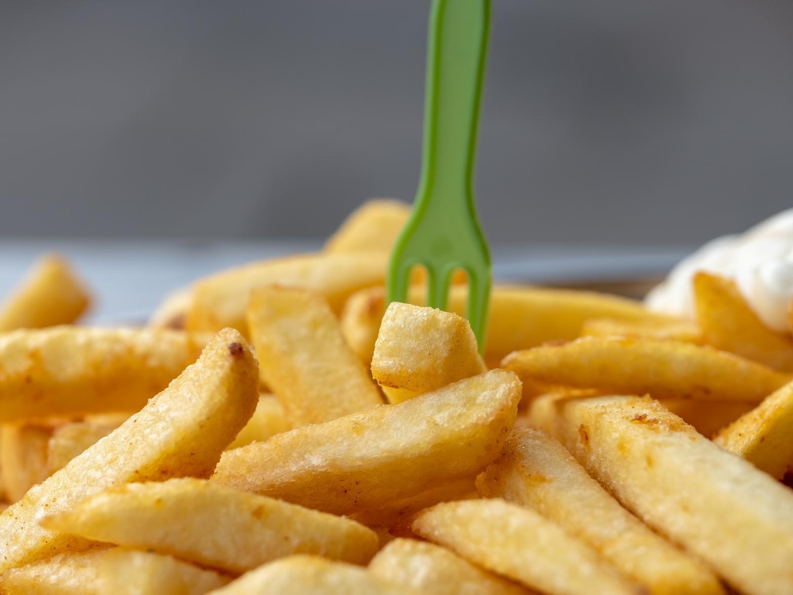 Chips and reheating fast food fries