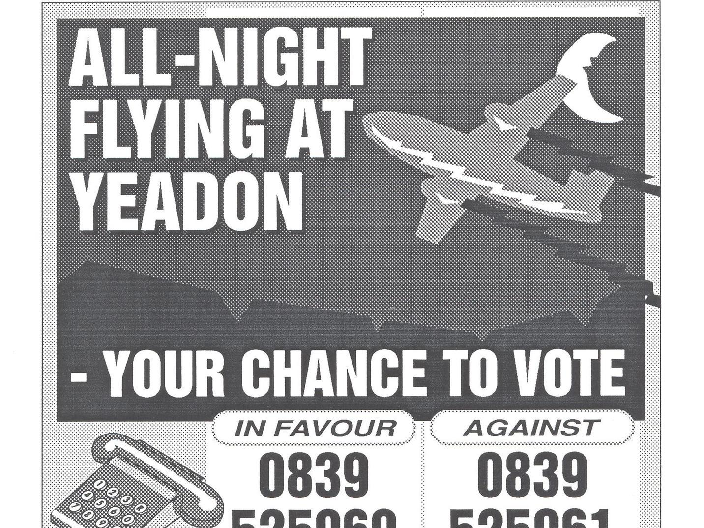 Rows over late night landings at Leeds Bradford Airport stirred the whole issue of night flights at Yeadon. It prompted your YEP to run a telephone poll.