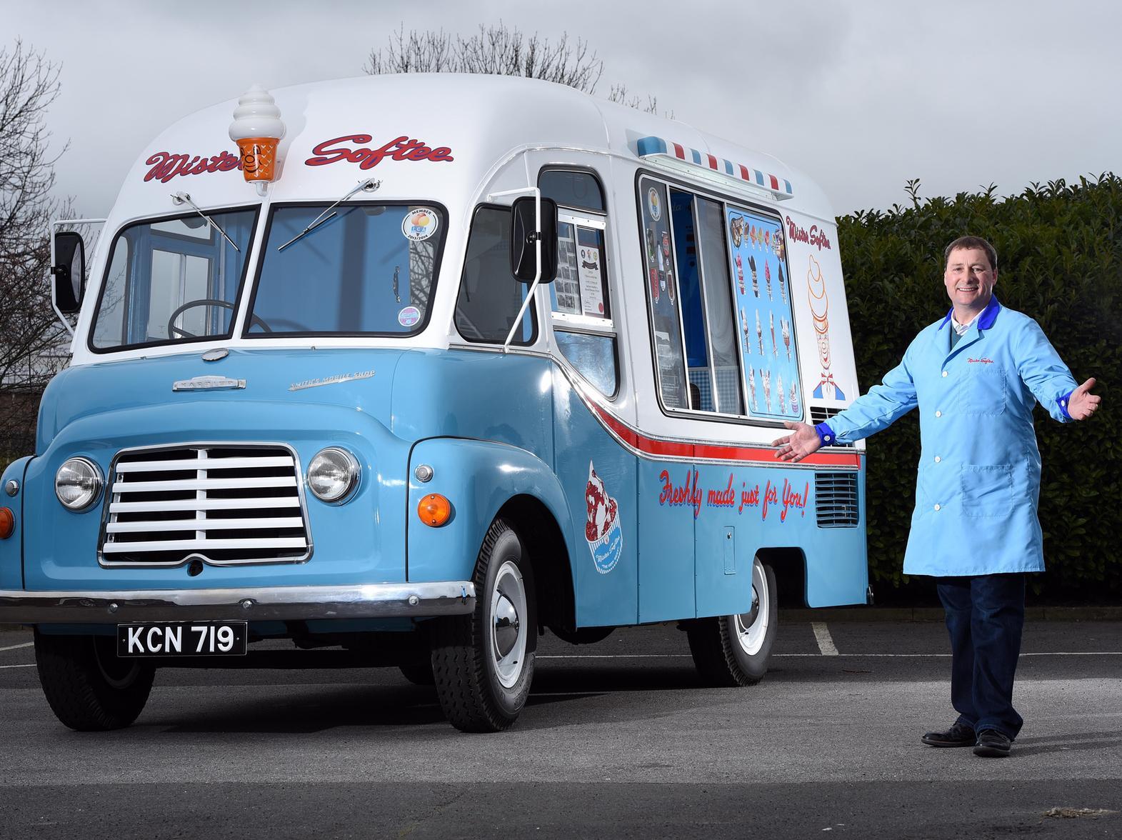 Ian Smith with one of his vintage ice cream vans