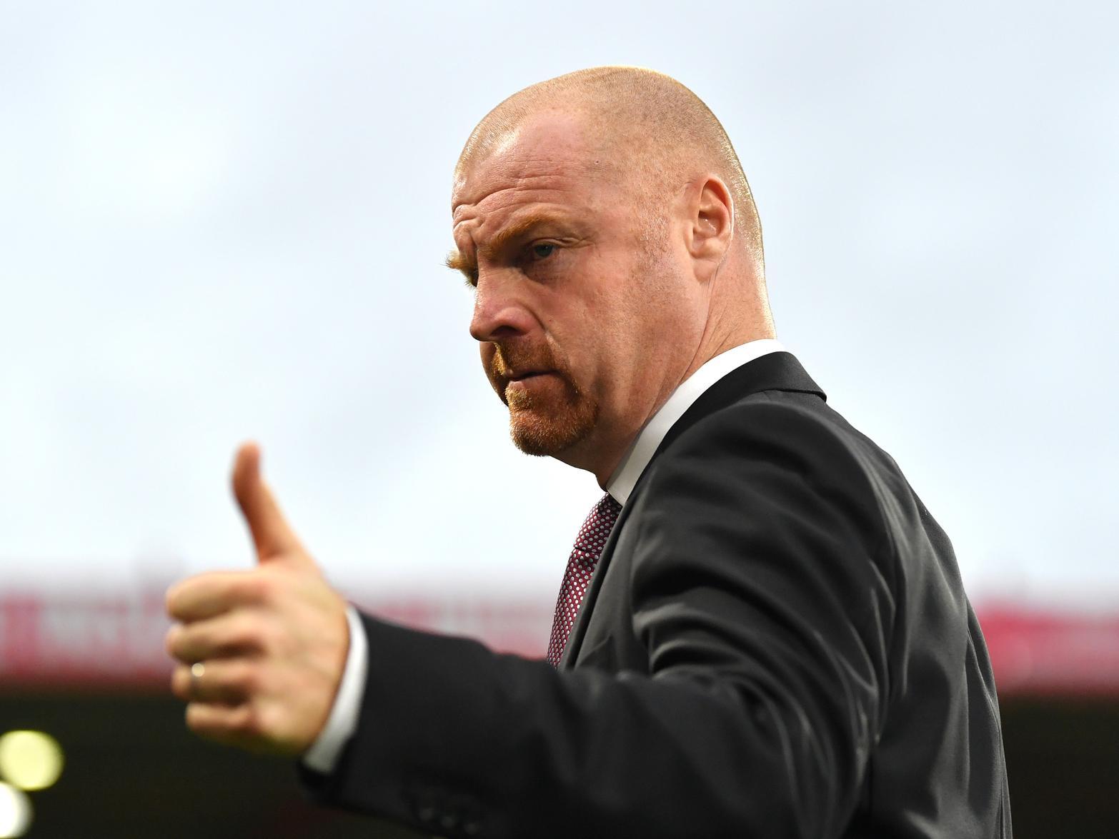 Burnley boss Sean Dyche gives the thumbs up