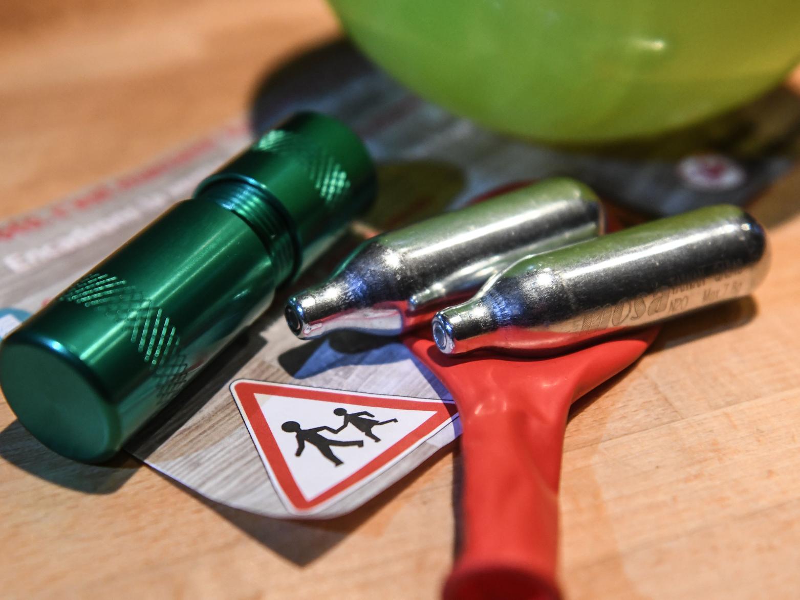 Police also seized 47 doses of another NPS - nitrous oxide, which is commonly known as laughing gas. Picture: Denis Charlet/AFP via Getty Images