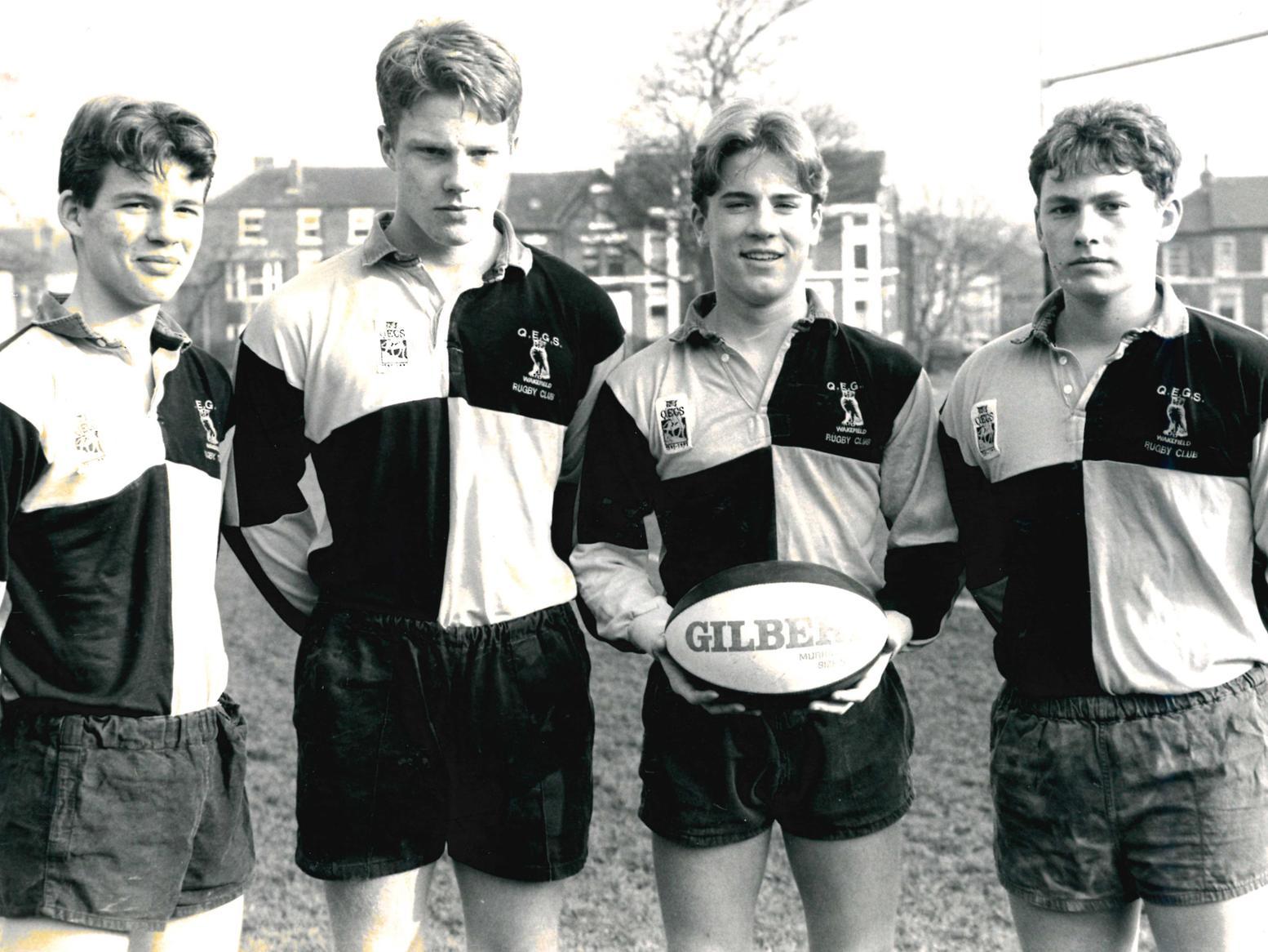 Queen Elizabeth Grammar School. Rugby players. Published in the Wakefield Express 12.2.1993.