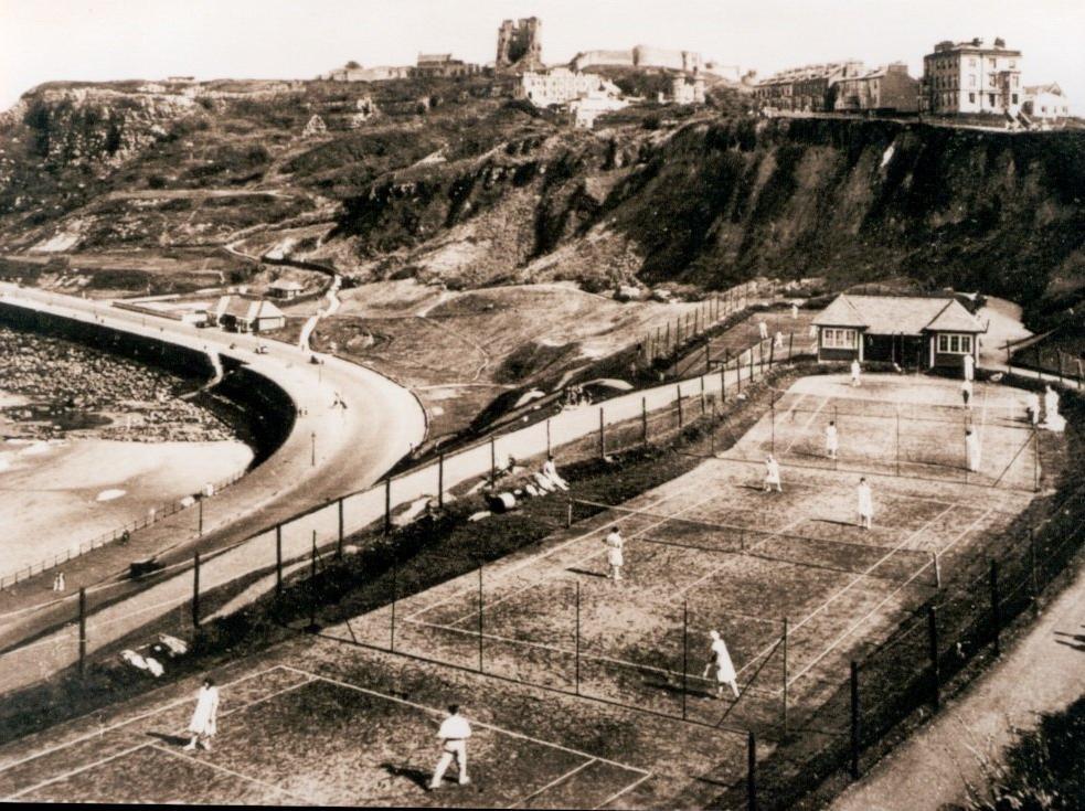Today there is still an enclosed sports court on North side but its hard to imagine that several tennis courts were once there. They surely would have some of the most picturesque courts in the country.