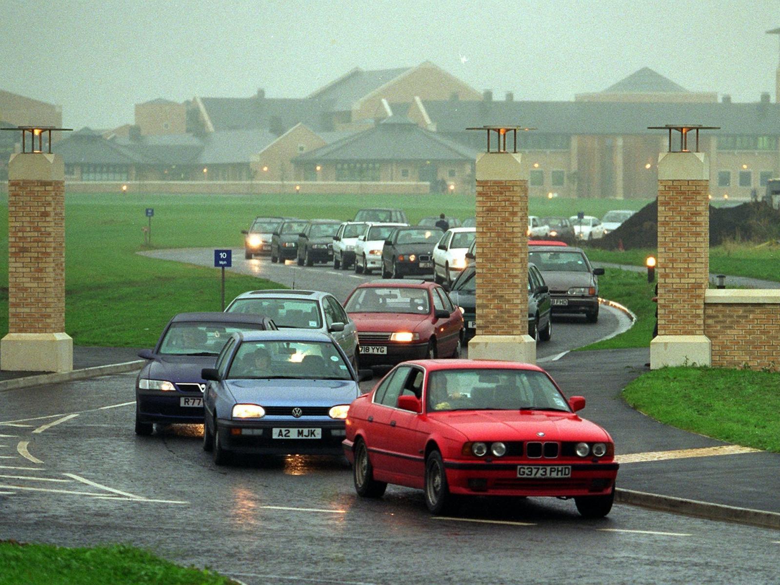 There was travel chaos in September 1997 with cars leaving Leeds Grammar School to join the inbound rush-hour traffic on the A61.