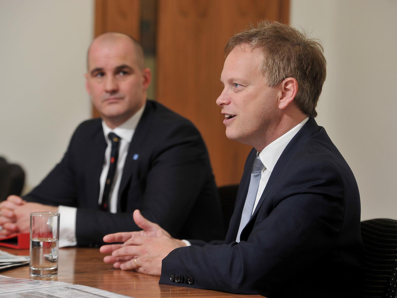 Northern Powerhouse Minister Jake Berry and Transport Secretary Grant Shapps at the Yorkshire Evening Post and Yorkshire Post's offices.