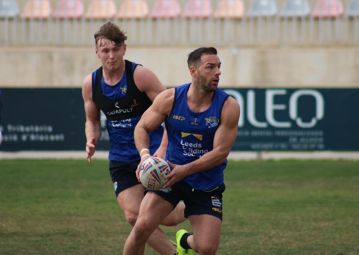 Luke Gale, in action during Leeds Rhinos' warm weather training camp in Spain earlier this week. Picture courtesy of Leeds Rhinos.