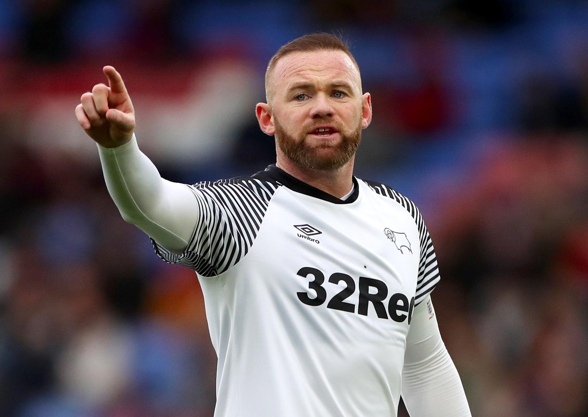 Derby County's Wayne Rooney.