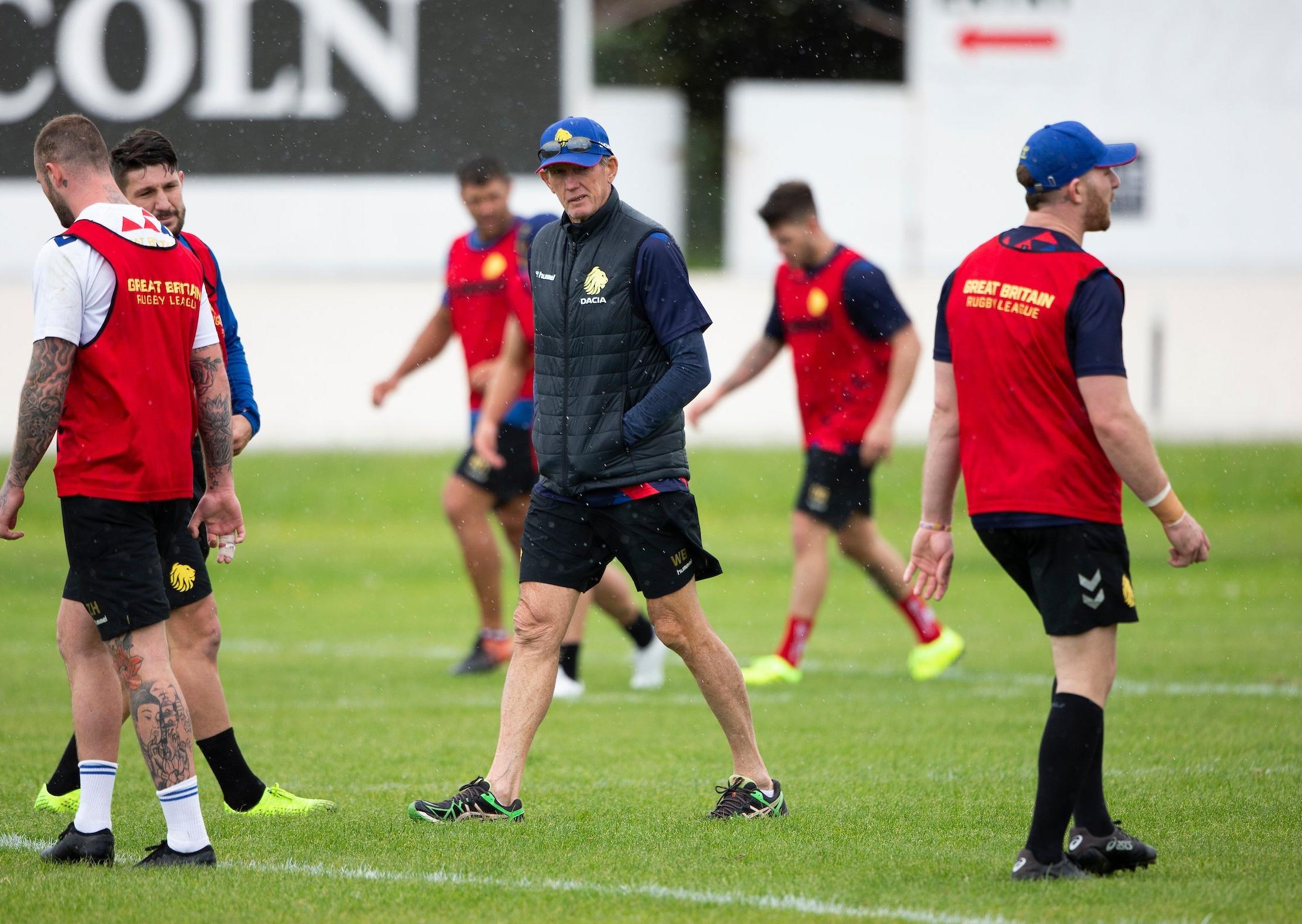 Head coach Wayne Bennett, pictured during a Great Britain Lions training session in Auckland last year. Picture: Brett Phibbs / www.photosport.nz /SWpix.com