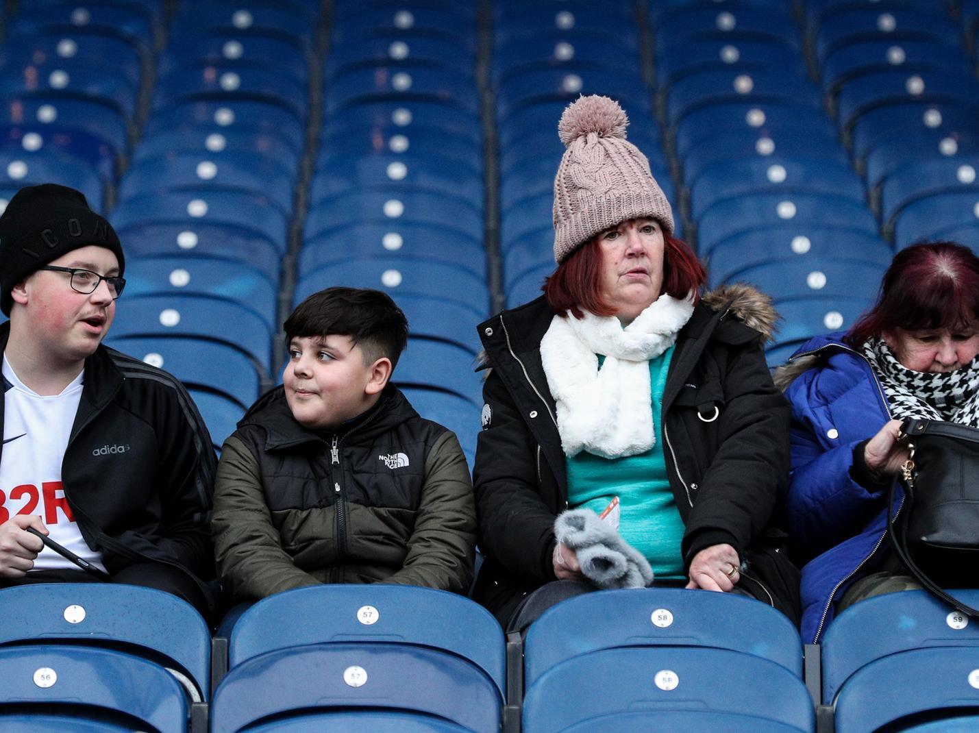 These Preston supporters take their seats early at Ewood Park