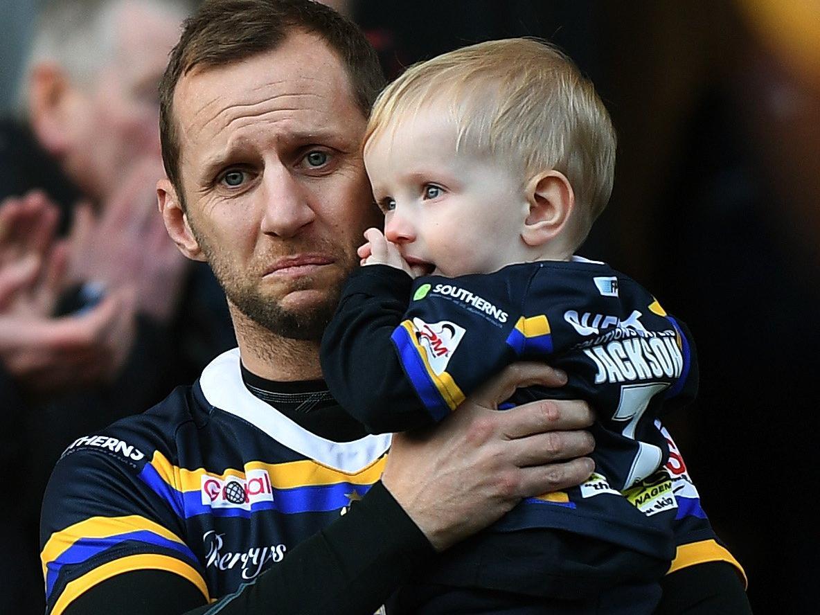 A sell-out crowd of 21,000 watched as he stepped out one last time for his beloved Rhinos at Emerald Headingley on Sunday.