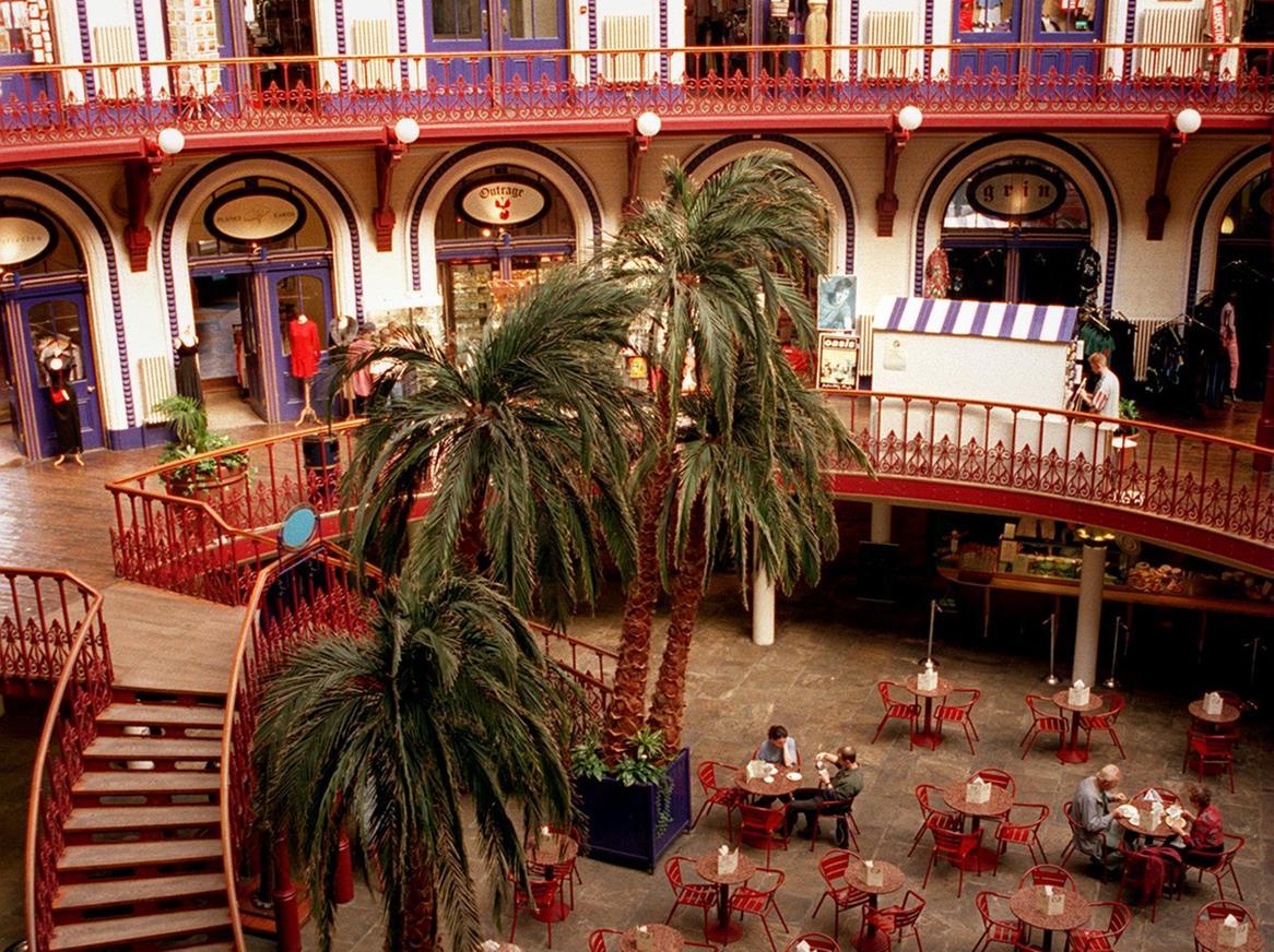 This view shows inside the Corn Exchange in the mid-1990s.