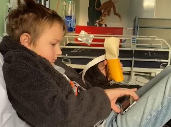 Lewis Capaldi superfan, 11-year-old Billy Green, watching a message from his hero