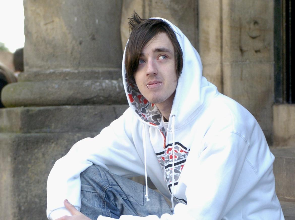 This photo is of Emo Kid Richard Schofield who was 19 at the time and from Harehills.