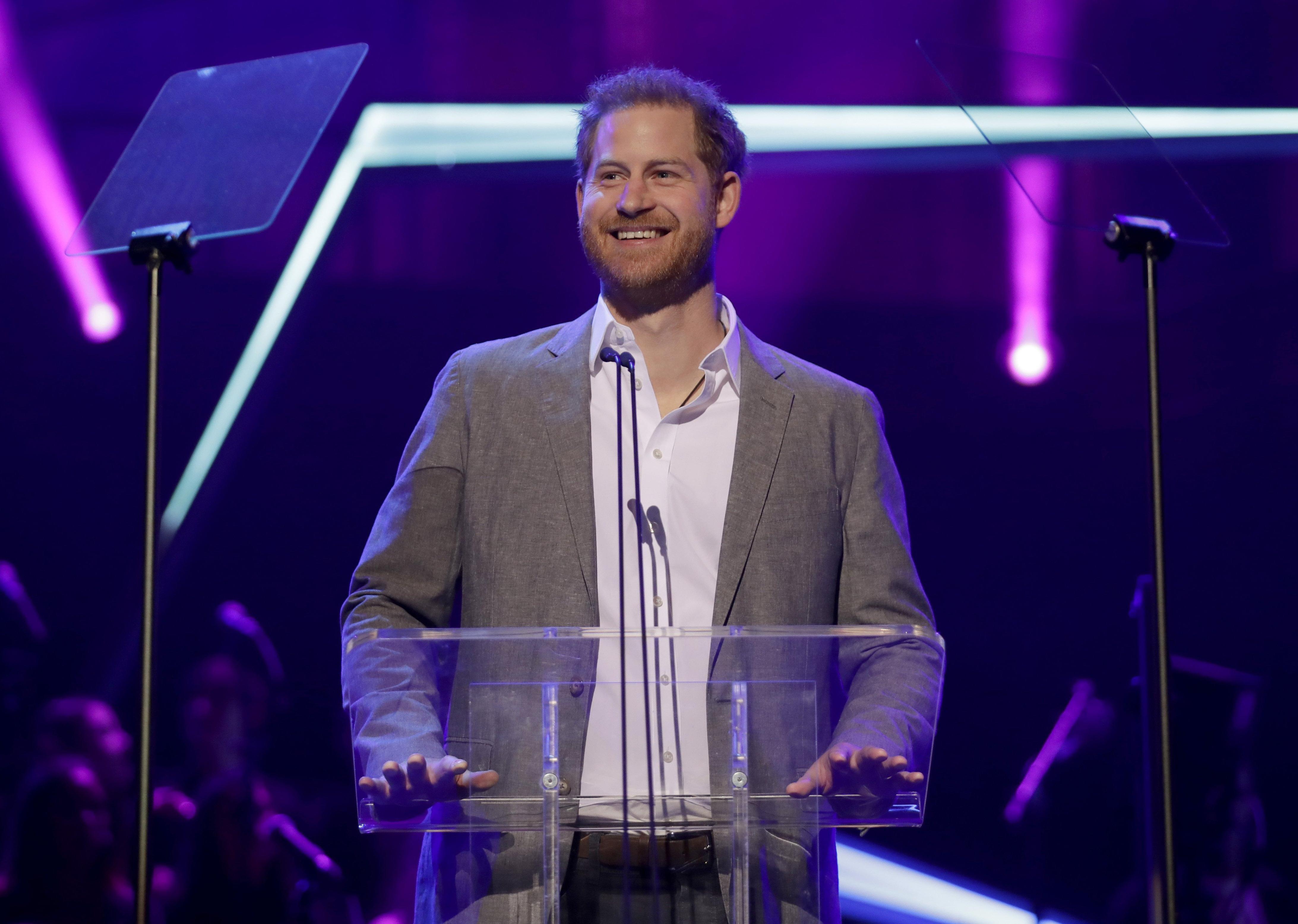 Prince Harry at last year's OnSide Awards at the Royal Albert Hall. PIC: Matt Dunha/WPA Pool/Getty Images