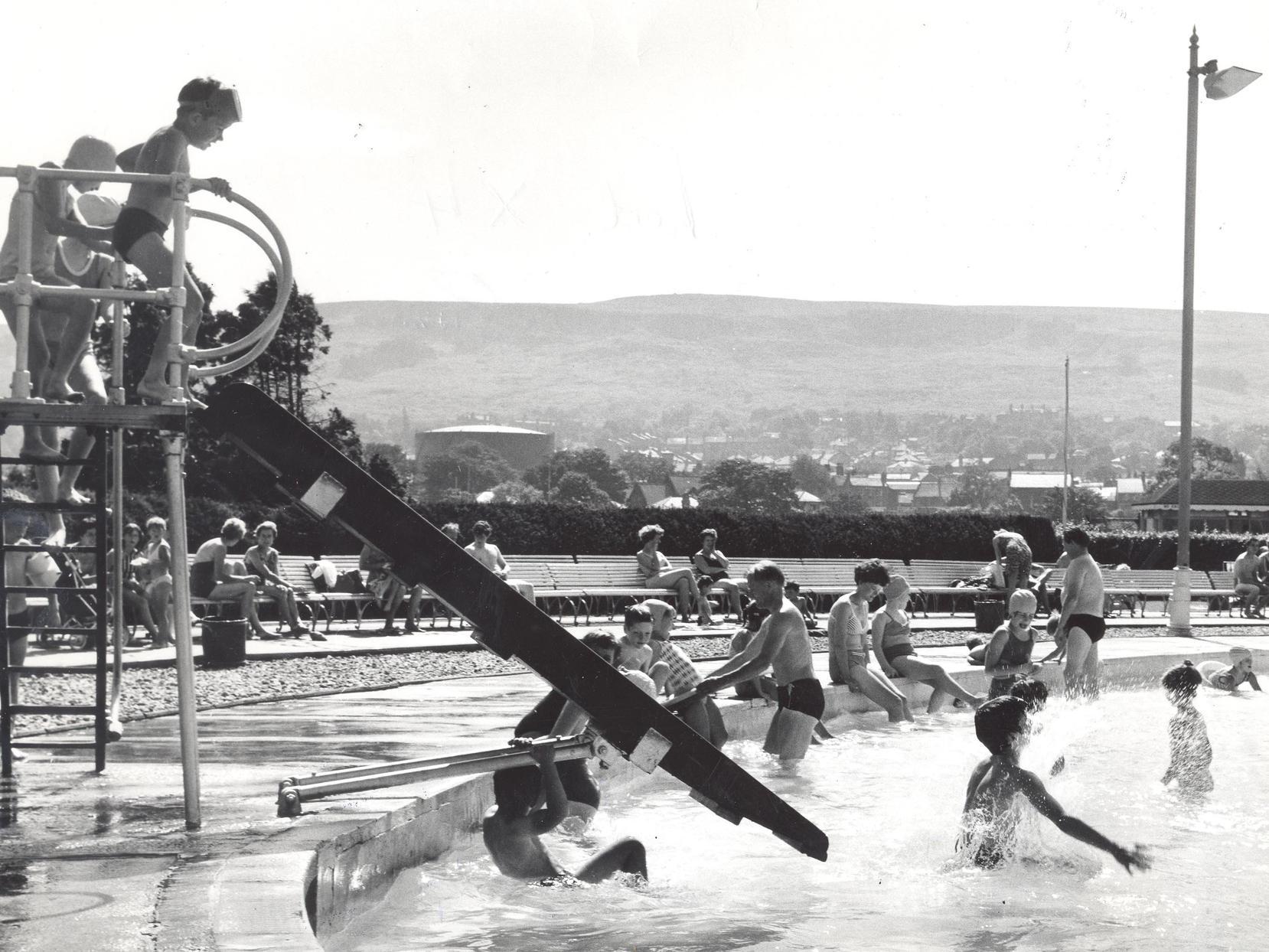 The swimming pool at Ilkley was proving a popular attraction as people made the most of the sunshine during the heatwave.