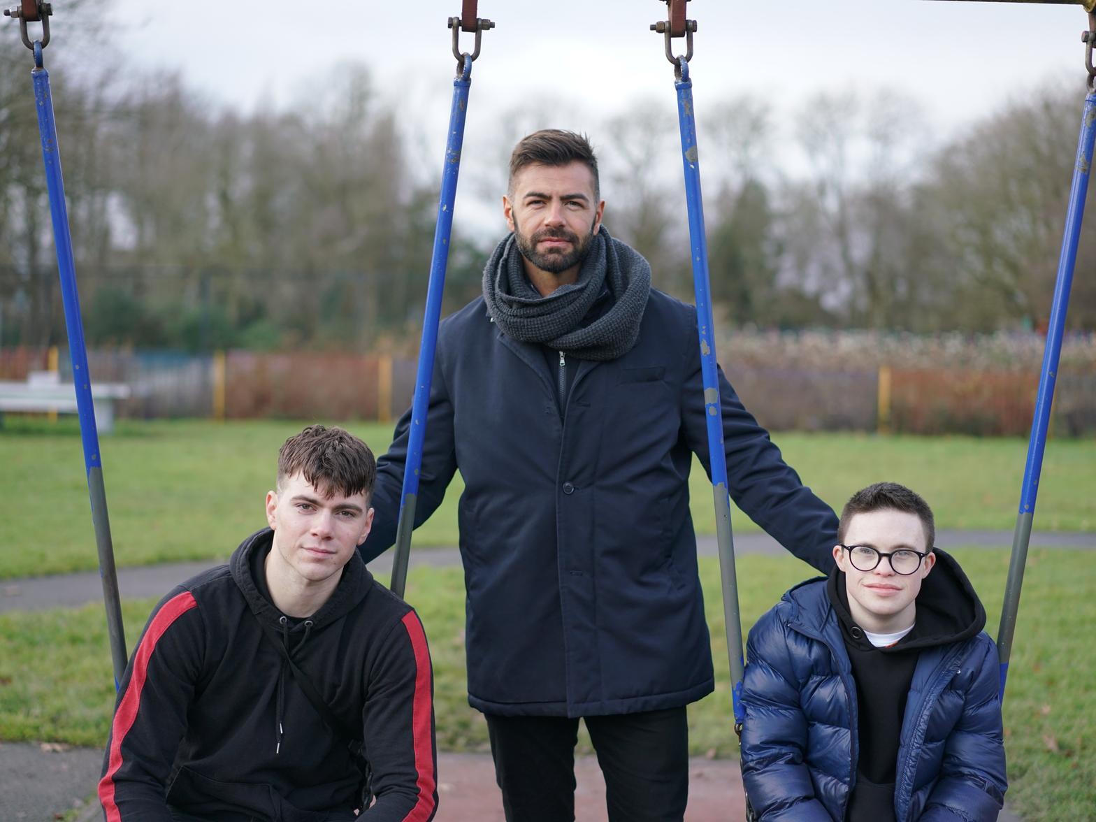 George Webster pictured (right) with Sam Retford (left) and David Tag (centre).