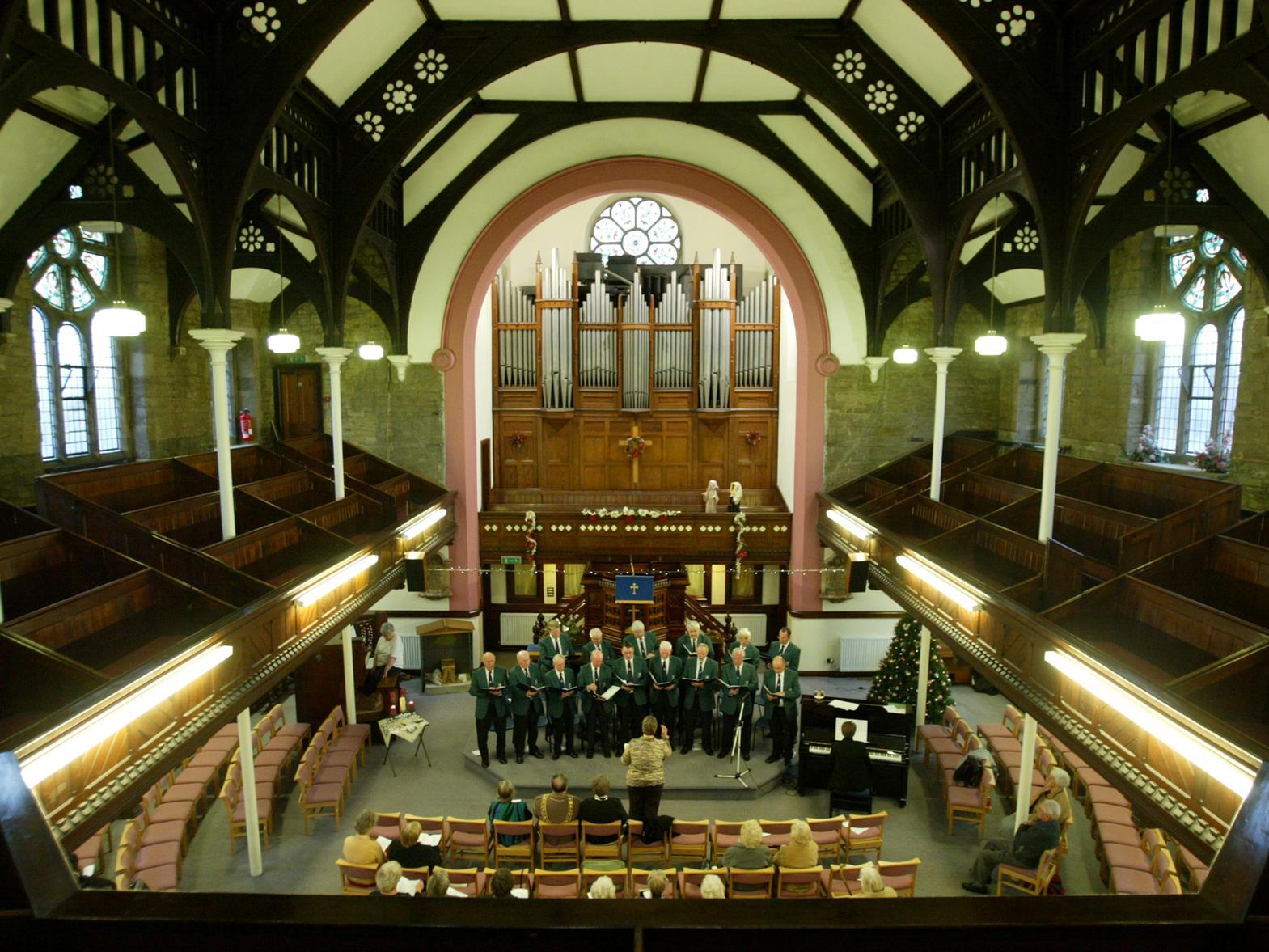 This picture from 2005 shows the inside of Bethesda Methodist Church which still stands proudly on Victoria Road today.