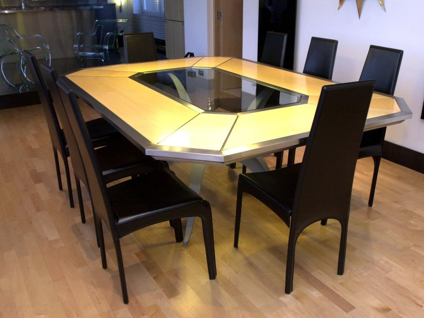 City centre living was becoming more popular in Leeds. This seven thousand pound dining table was part of the lifestyle offering at an apartment on Park Lane.