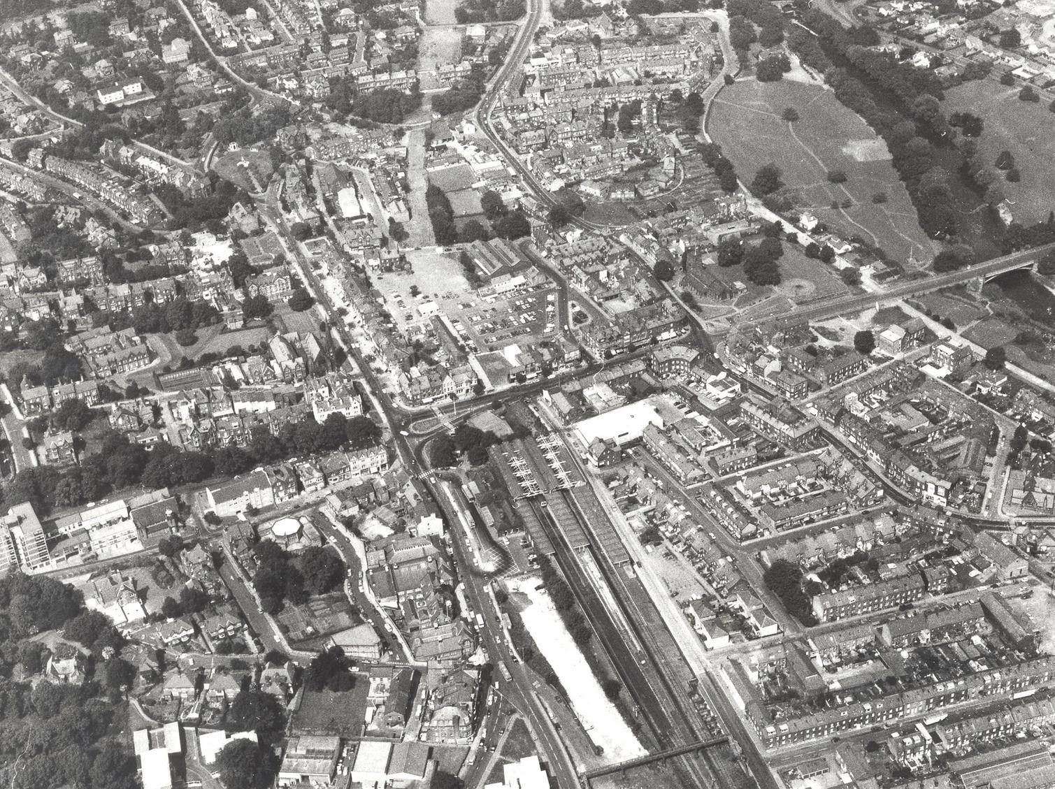 A bird's eye view of Ilkley in the mid-1970s.