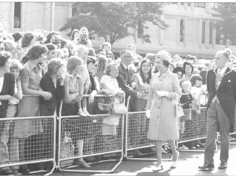 You remember the Queen coming to town for a visit in 1975.