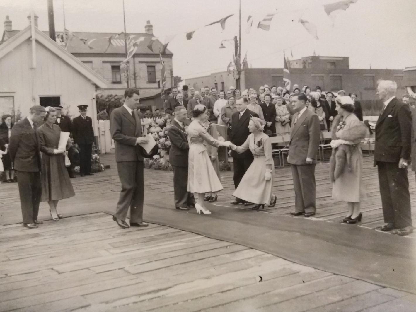 Princess Margaret meets dignitaries in Fleetwood during her visit to the port