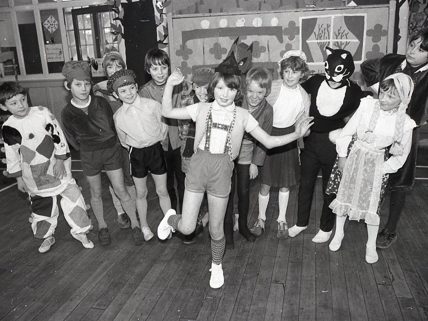 The cast of Pinocchio, presented by pupils at Roebuck School in Ashton, Preston