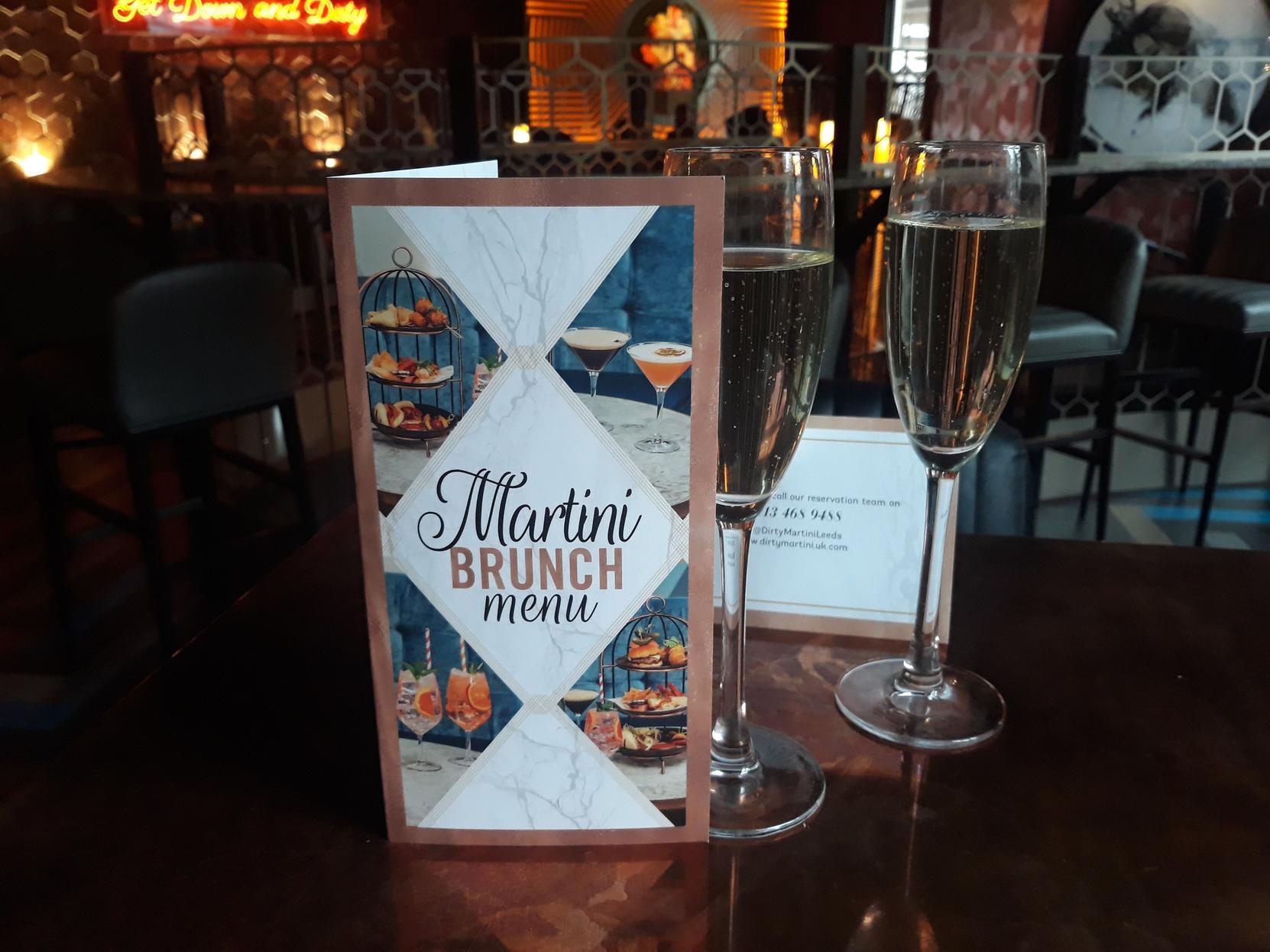 Dirty Martini offer weekend brunch for 30pp, with your choice of Bottomless Pink & Blood Orange G&Ts, Martinis and Prosecco for 90 minutes