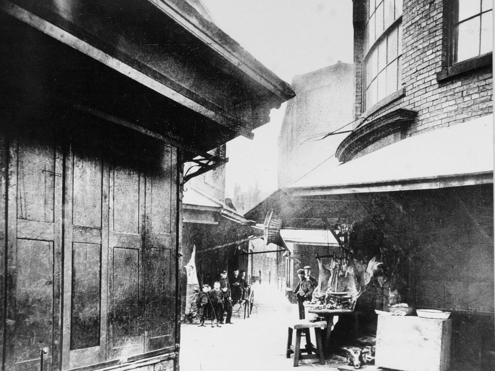 The yard off Shambles and Fish Street in Leeds city centre.