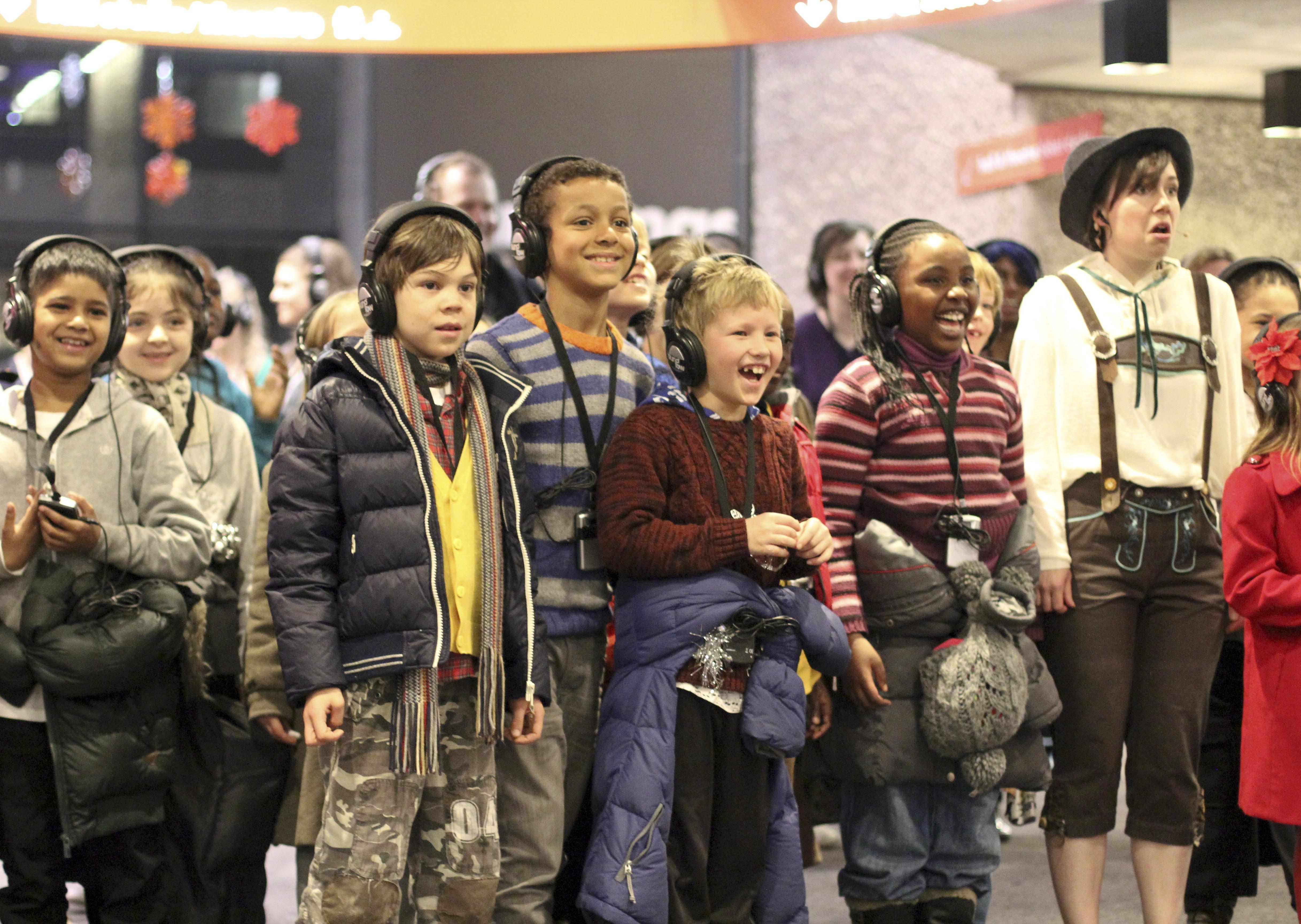 Slung Low's staging of '59 Minutes to Save Christmas at The Barbican Centre in London. Picture: Susana Sanroman.