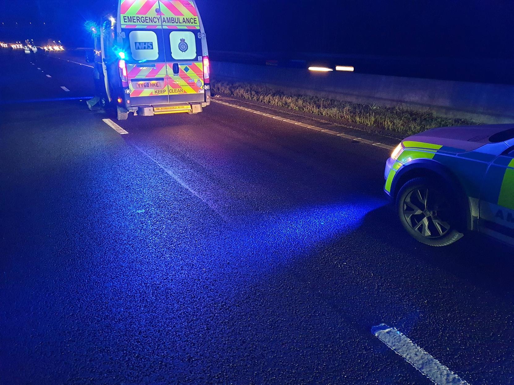 Emergency services at the scene of the crash on the M1 (Photo: SYP)