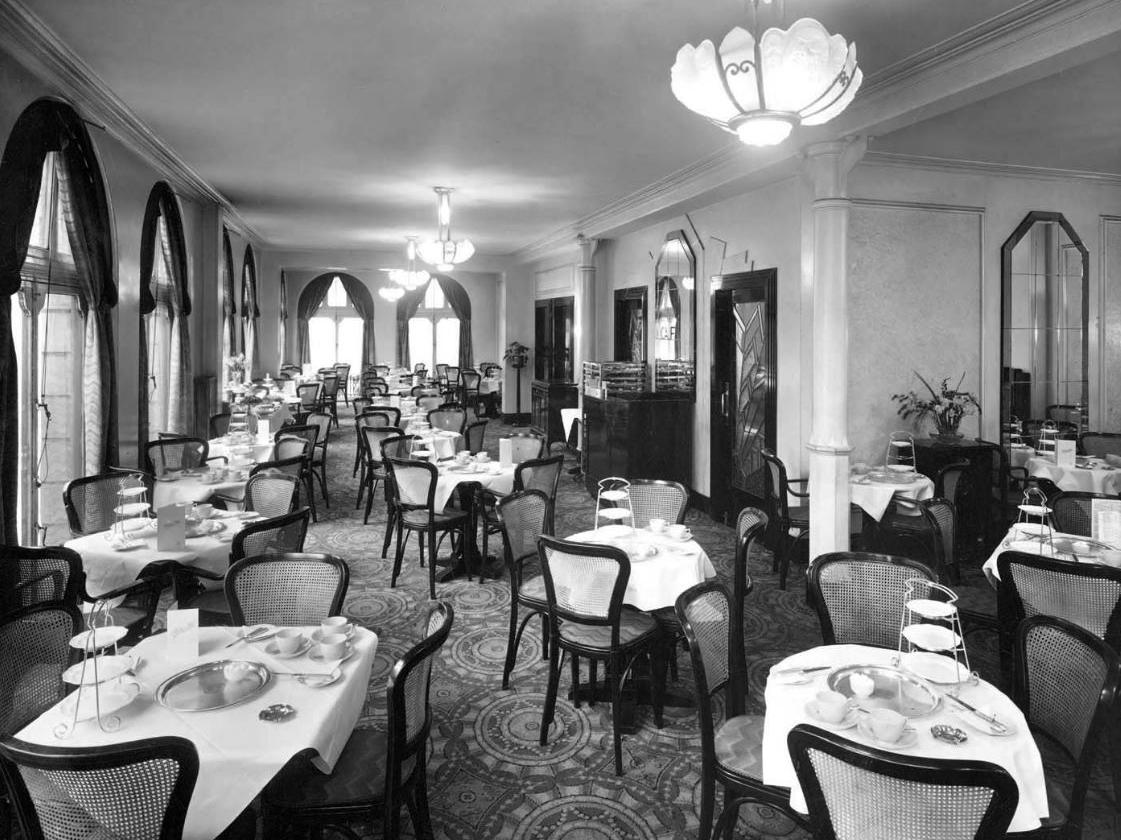 The large cafe, spread over four floors, was located on the corner of Commercial Street and Lands Lane, one of the busiest thoroughfares in the city.