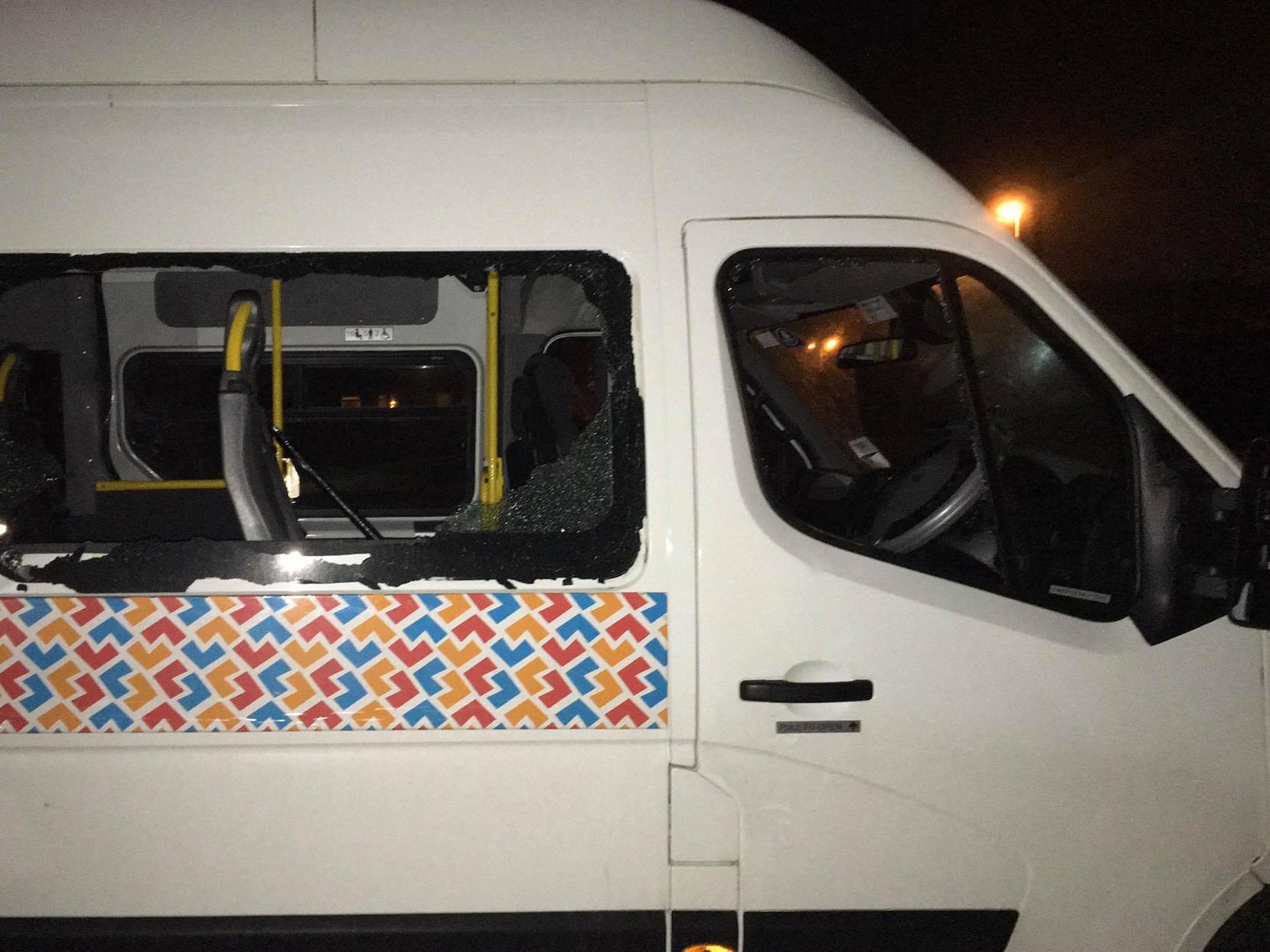 Mini-bus damage