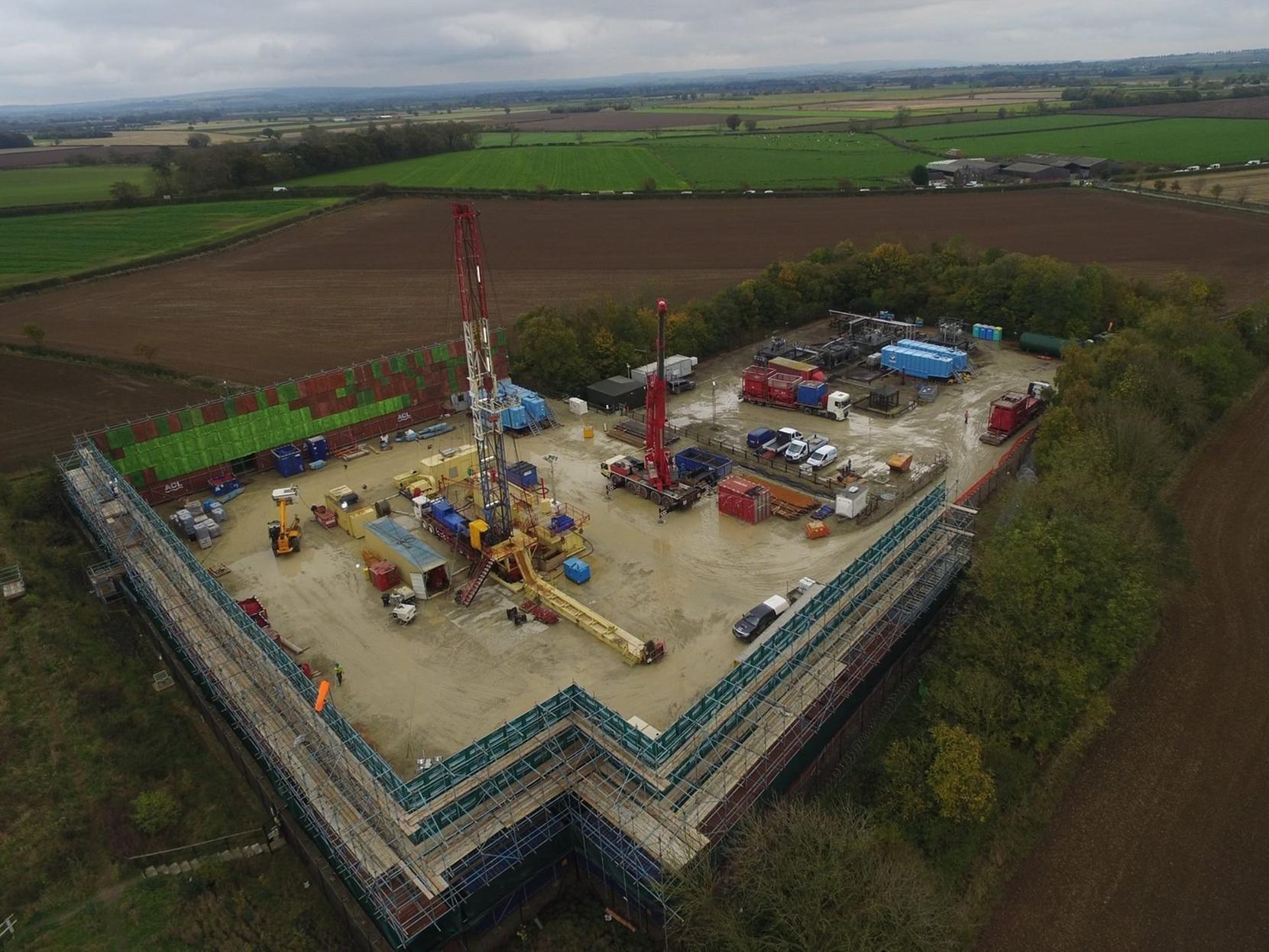 Aerial view of the Third Energy site. (Picture courtesy of Kirby Misperton Protection Camp)